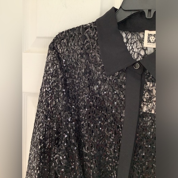 🆕 Women's Button-Front A-Line Sequin Lace Dress. - Picture 11 of 17